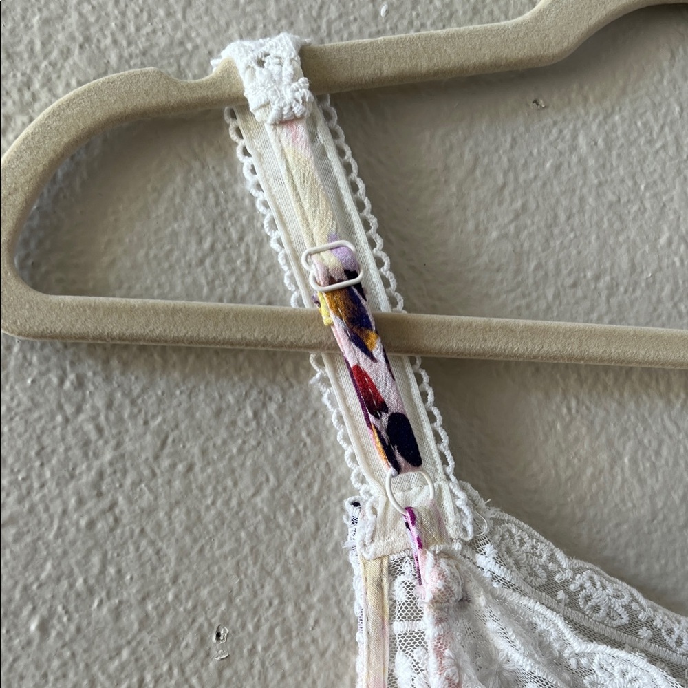 Torrid Multicolor Floral Camisole with Lace Trim - Picture 6 of 8